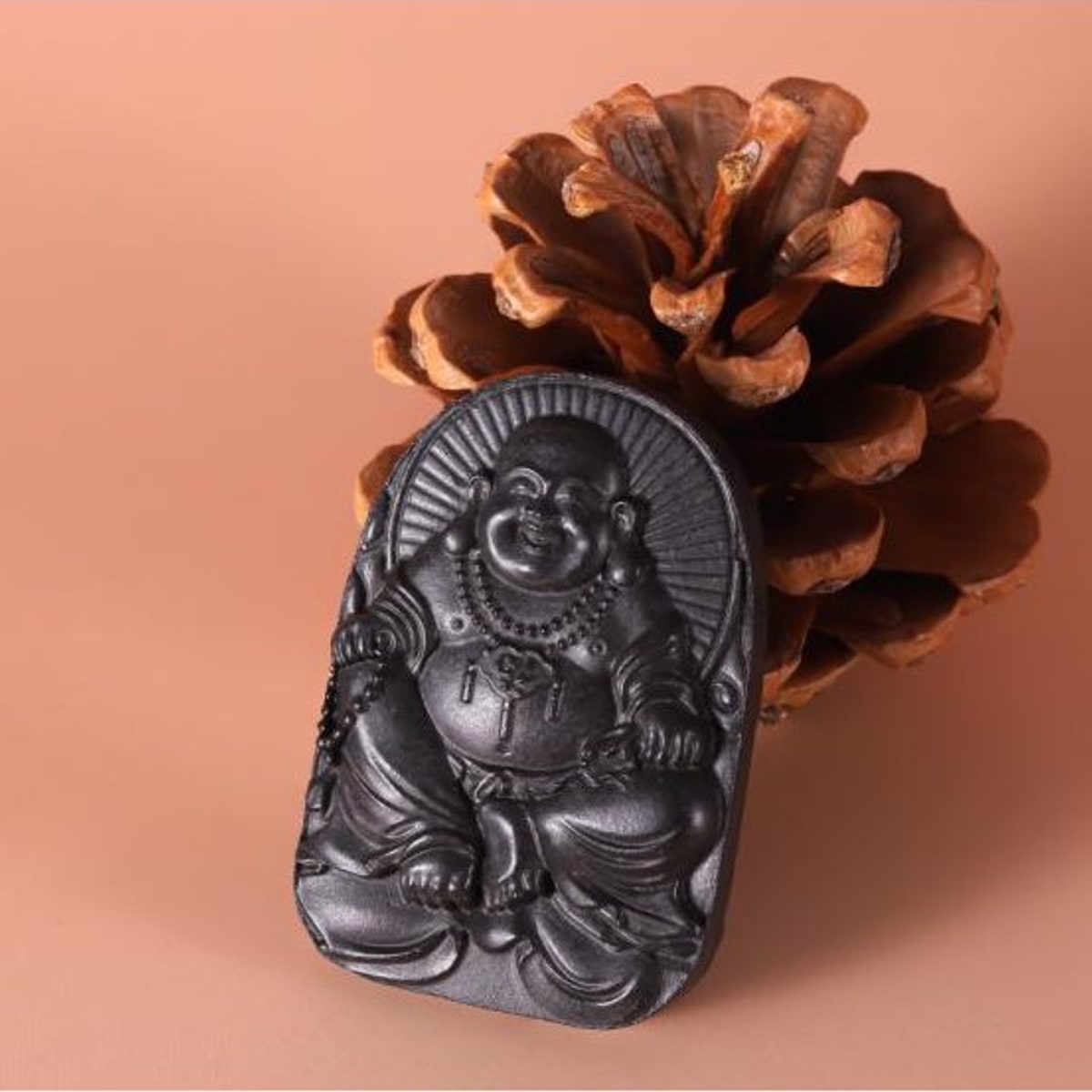 绿度母-圆-边纹-双面 Bare Pendant / 绿度母-圆-边纹-双面